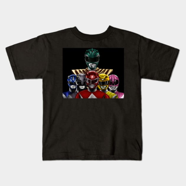 mmpr Kids T-Shirt by Ryan_Lindberg